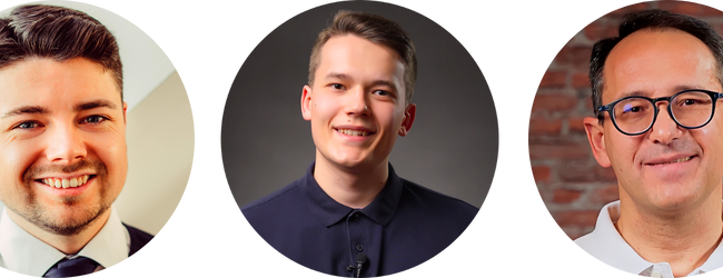 Bild der Präsenzkurs-Tutoren Dominic, Elias und Walter